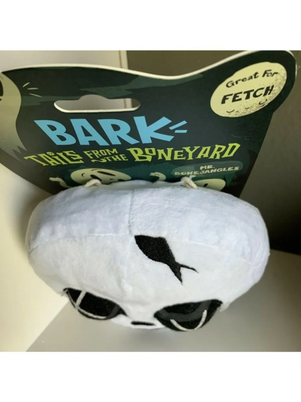Bark Box Halloween Dog Chew Toy Fetch Eye Pop Skeleton Tails Boneyard Balls 3 Pc
